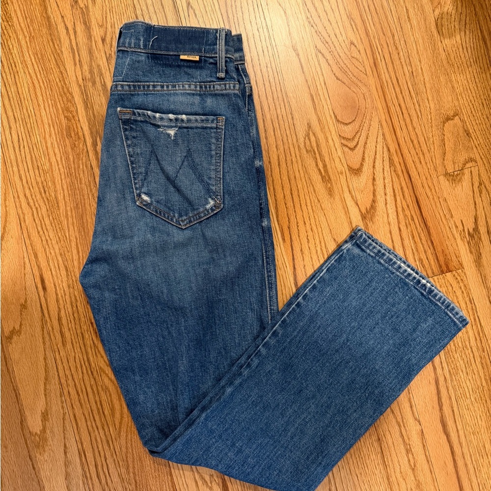 MOTHER High Waisted Smokin Double Ankle Jeans
